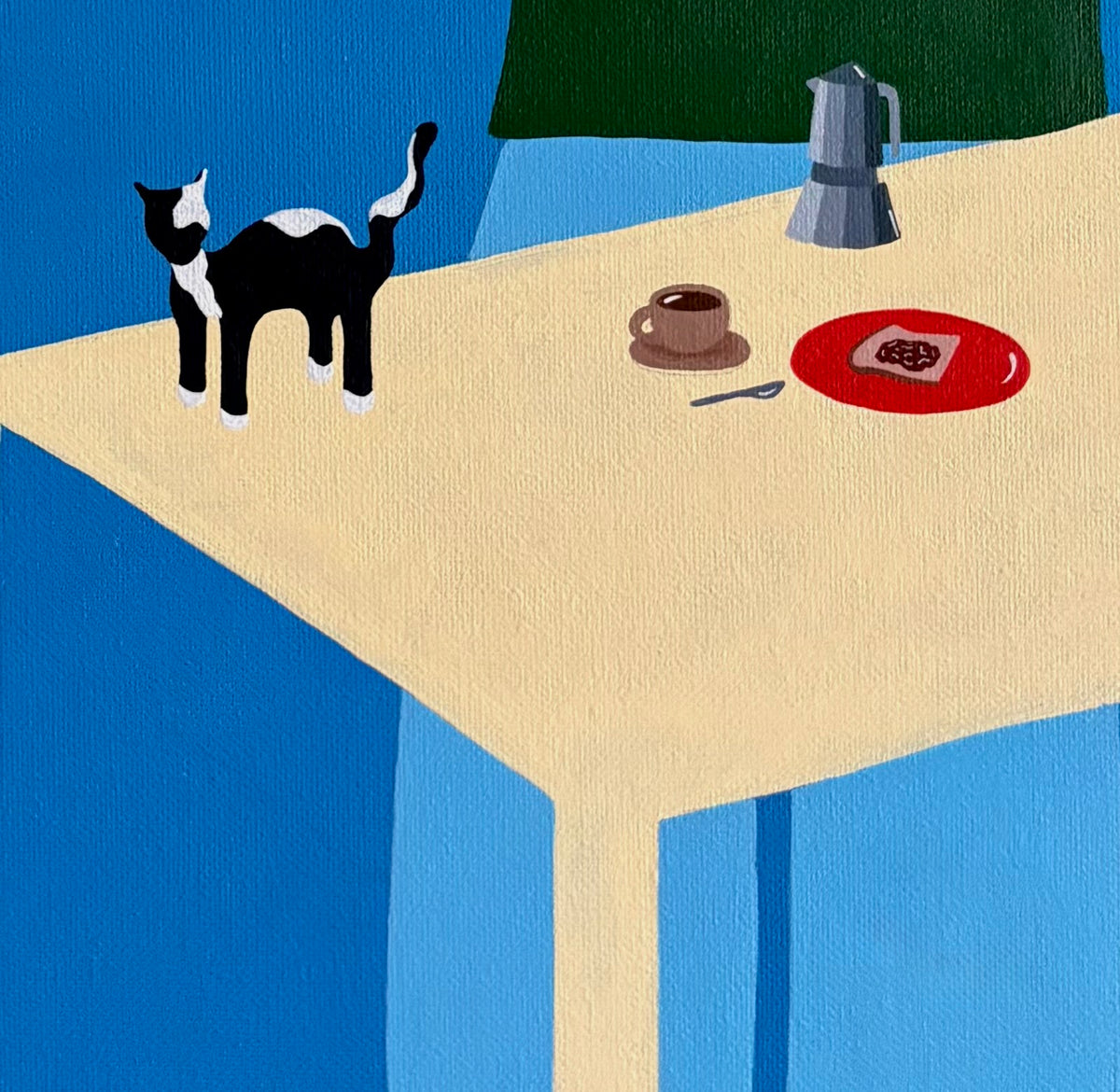 Coffee with a cat
