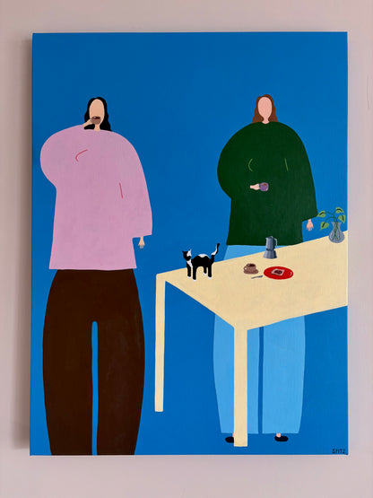 Coffee with a cat